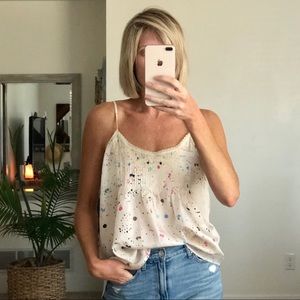 Rieley Pastel silk tank camisole- small